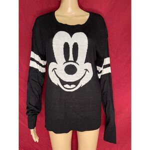 Disney Mickey Mouse Sporty Varsity Knit Sweater XL NWOT Jerry Leigh